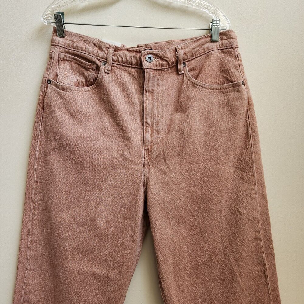 Levis Jean Women Size 33X29 Premium High Loose Wide Straight Leg High Rise Beige - Picture 2 of 16